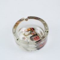 China supplier transparent elegant glass ashtray with personalized color and logo