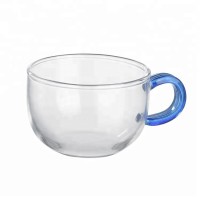 Transparent Round Handmade Custom Glass Coffee Drinking Cup