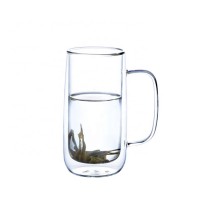 Transparent coffee tea cups borosilicate double walled glass coffee cups