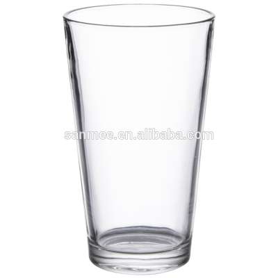 16oz beer glass clear glass cup OEM logo printed pint glass cold drinking cups factory pressed cups